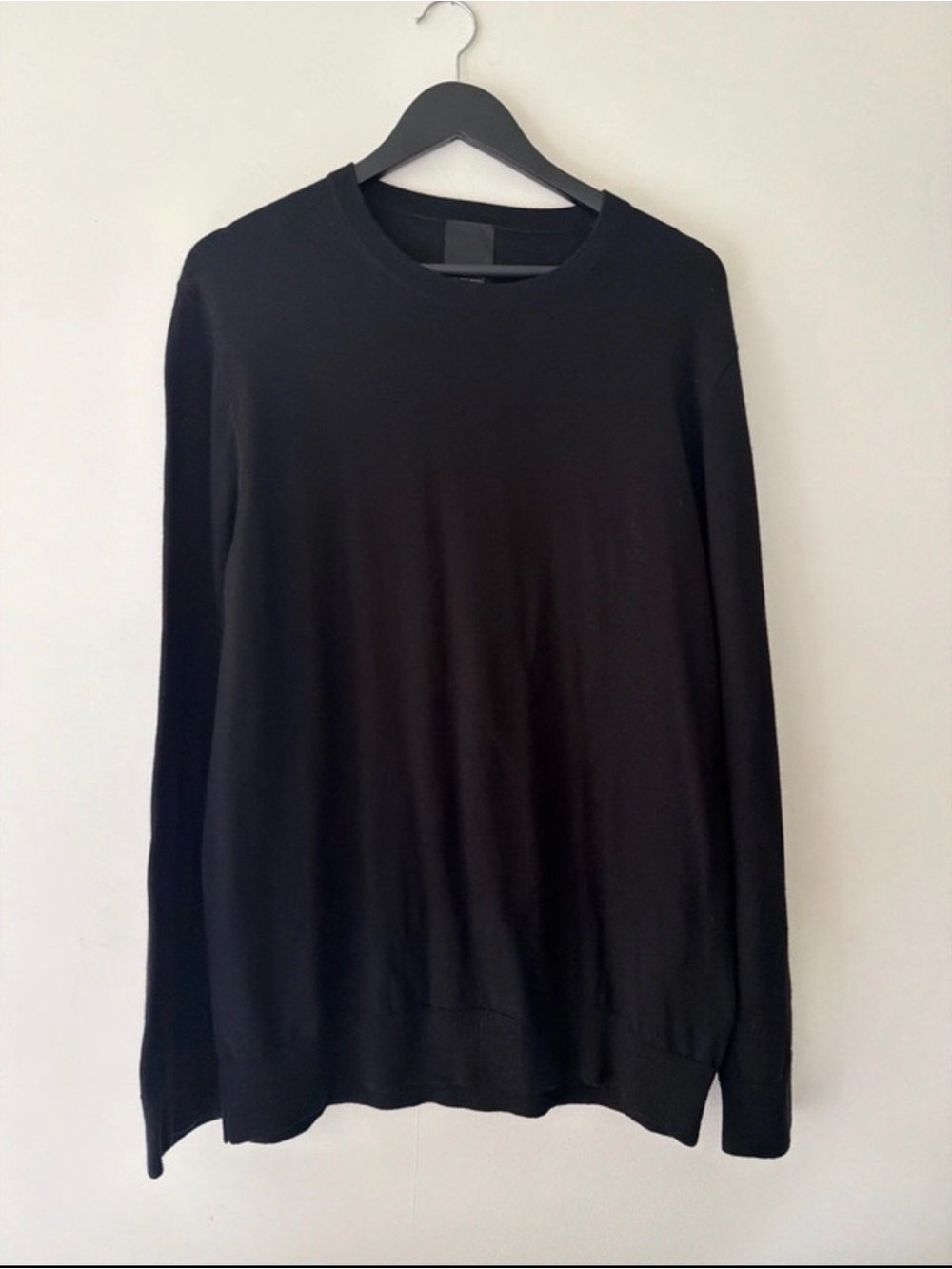 Men's Classic Black Crewneck Sweater